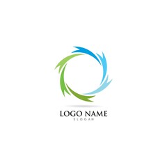 spiral logo template vector icon