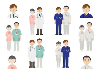 笑顔の若い医師と看護師たち2
