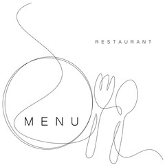 Restaurant menu background vector illustration - obrazy, fototapety, plakaty