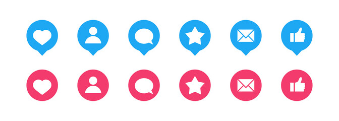 Internet social media icons set. Vector