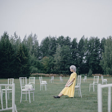 chairs in the field