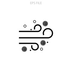 Virus transmission icon. EPS vector file