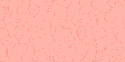 linear curly flowers pattern