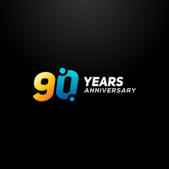 90 Years Anniversary Vector Design