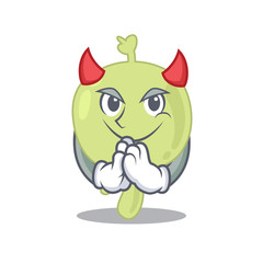 Lymph node clothed as devil cartoon character design concept