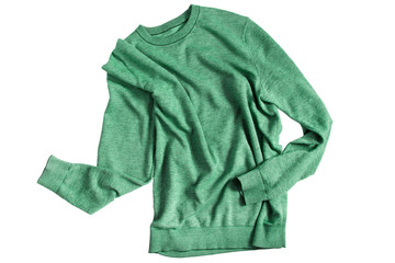 Green pullover isolated