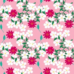 Fototapeta premium Seamless Pattern With Floral Motifs able to print for cloths, tablecloths, blanket, shirts, dresses, posters, papers.