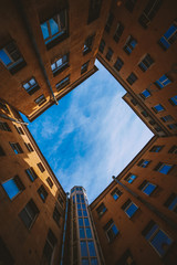 Courtyard Wells in St. Petersburg. Roof yards. Photo of the well house.