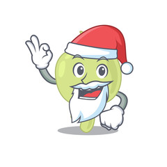 cartoon character of lymph node Santa having cute ok finger