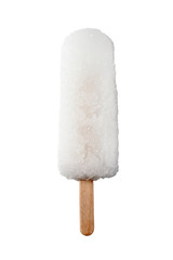white popsicle isolated on white background