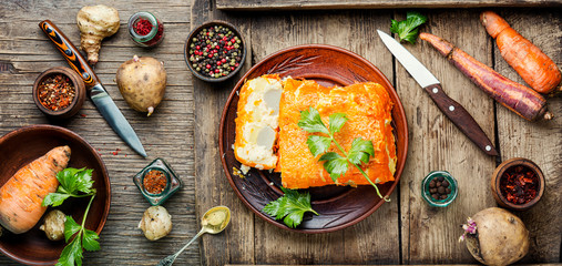 Appetizing vegetable terrine