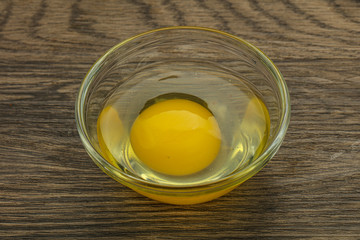 Raw Chicken egg in the bowl
