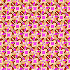 bright multicolored seamless pattern. summer leitmotif in red and pink tones. beautiful floral ornament. colorful design of bed linen, textiles, fabrics.