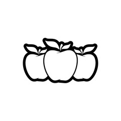 Apple icon isolated on white background