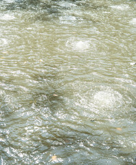 water ripples on a pond.