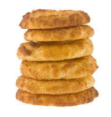 Cookies isolated on a white background close-up.