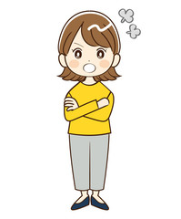 女性、怒る
