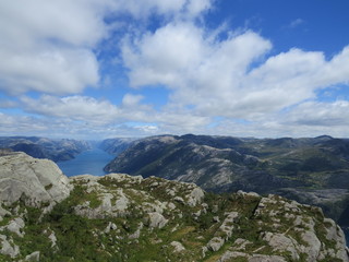 mountain landscape with clouds