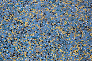 Mosaic wall with coating