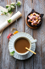 Fototapeta premium Drink a cup of coffee to refresh your mind