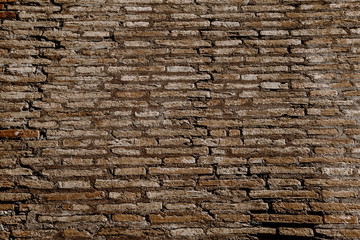Old white, irregular brick wall texture, close up image.