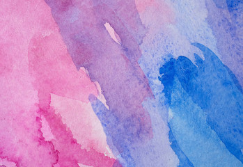 pink blue watercolor art background