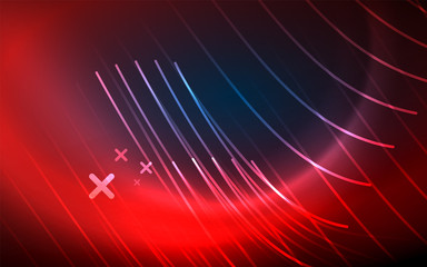 Fototapeta premium Abstract background - blue neon line design for Wallpaper, Banner, Background, Card, Book Illustration, landing page