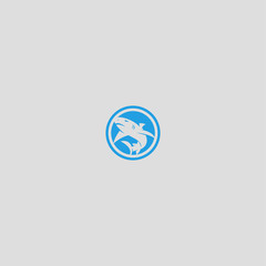 Shark Secure logo icon design vector isolated illustration .