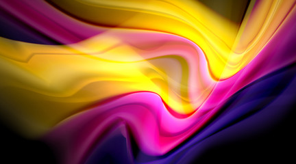 Liquid colors fluid gradients on black background