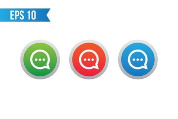 chat button icon / message button for websites / applications