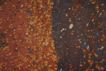Abstract texture of rusty metal close up