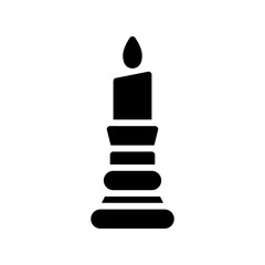 lighted candle glyph icon