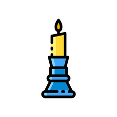 lighted candle fill outline icon