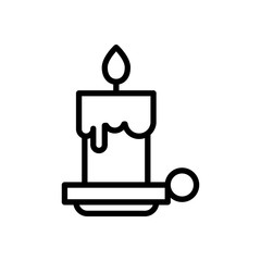 Obraz premium candle line icon