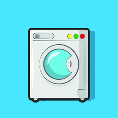 Washer machine icon. flat. eps10