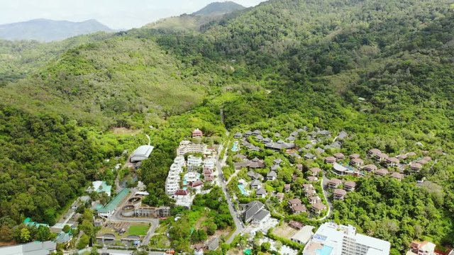 Paradise residential houses amidst lush greenery of Phuket province