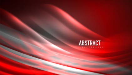 Obraz premium Creative fluid wave lines abstract background. Trendy abstract layout template for business or technology presentation, internet poster or web brochure cover, wallpaper