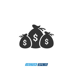 Money Bag Icon Design Vector