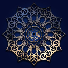 the ornamental round lace pattern - with metallic effect