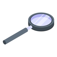 Eye magnifier icon. Isometric of eye magnifier vector icon for web design isolated on white background