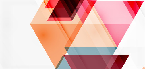 Geometric abstract background, mosaic triangle and hexagon shapes. Trendy abstract layout template for business or technology presentation, internet poster or web brochure cover, wallpaper