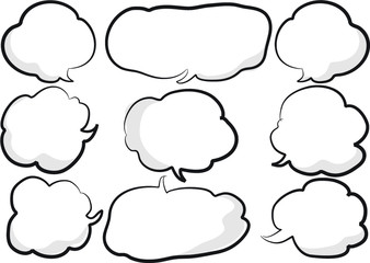 speech bubble set illustration border frame