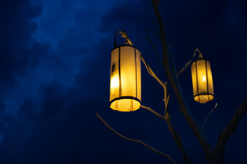 lamp on the wall