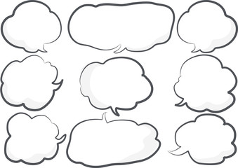 speech bubble set illustration border frame