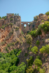 Fototapeta na wymiar vista del puente nuevo en el tajo de Ronda, Andalucía