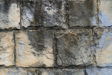 old stone wall as background