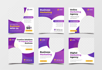 Business marketing banner template for flyer and social media post