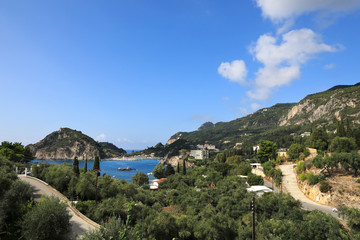 Fototapeta na wymiar Bay of Paleokastritsa on Corfu Island