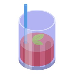 Fototapeta premium Caipirinha cocktail icon. Isometric of caipirinha cocktail vector icon for web design isolated on white background