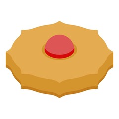 Biscuit with jelly icon. Isometric of biscuit with jelly vector icon for web design isolated on white background